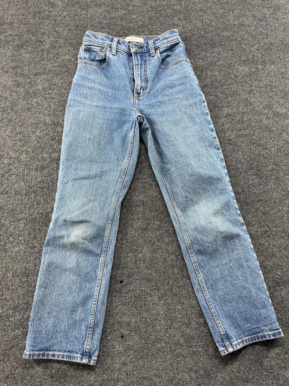 Abercrombie & Fitch Jeans Womens 24 Blue 90s Straight Ultra High Rise Denim
